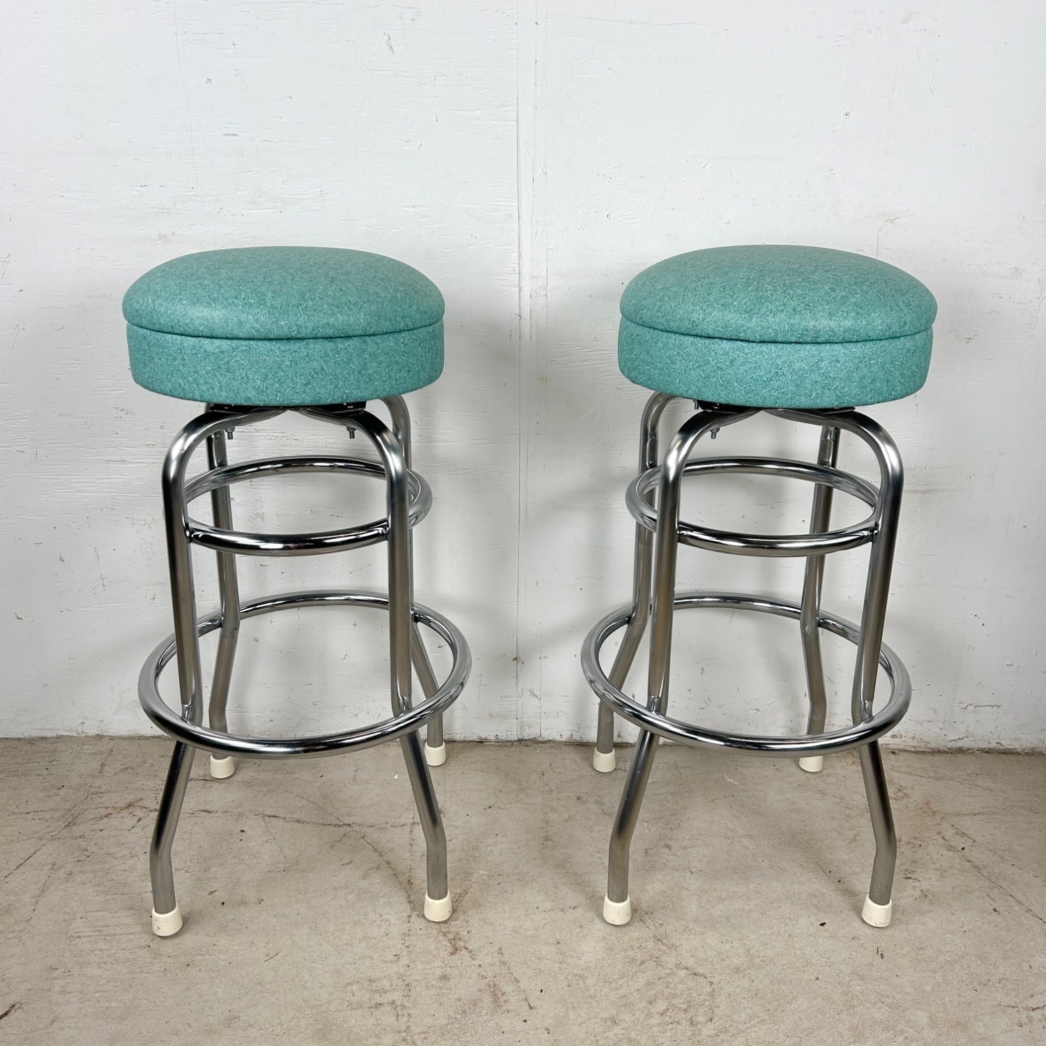 Vintage Modern Swivel Barstools- Set of Six - image-16
