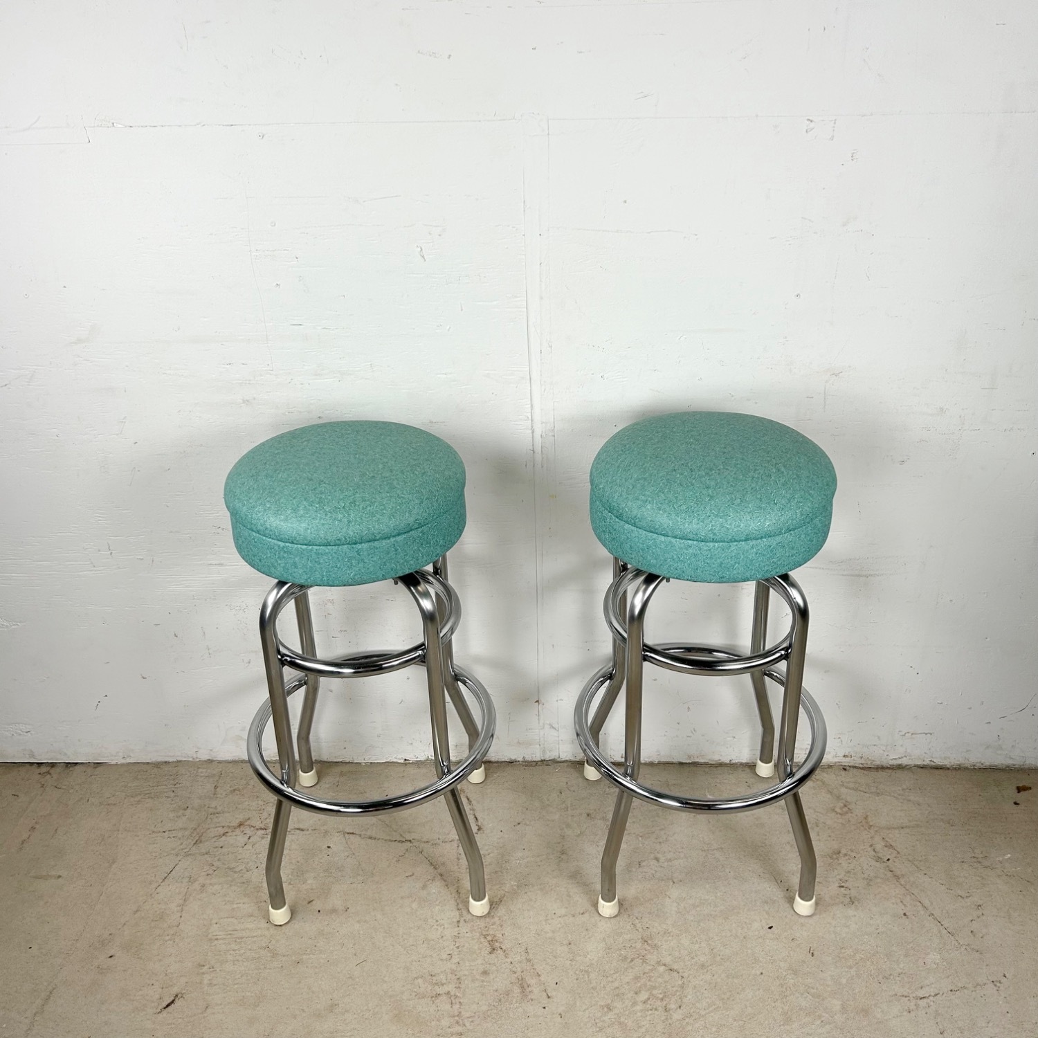 Vintage Modern Swivel Barstools- Set of Six - image-3