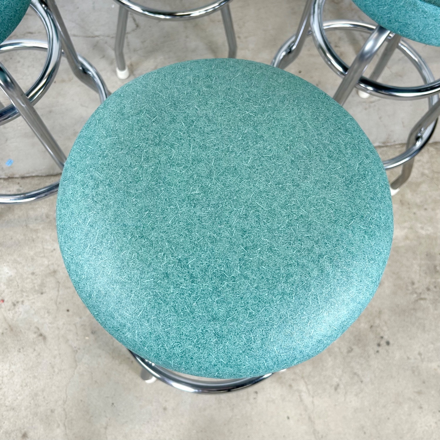 Vintage Modern Swivel Barstools- Set of Six - image-10