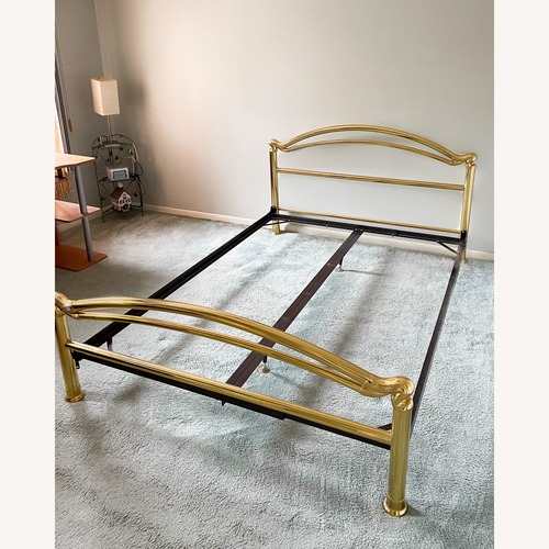 Used Vintage Pelicano Brass Bed, Made in Italy for sale on AptDeco