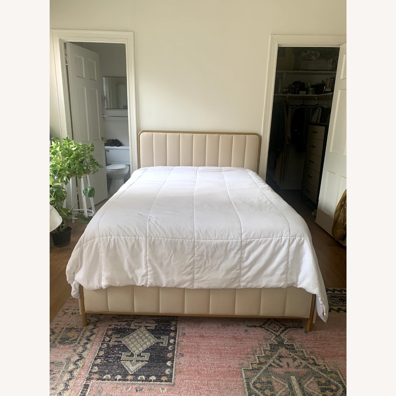 Full Size Bed Frame W 4 Storage Drawers - image-1