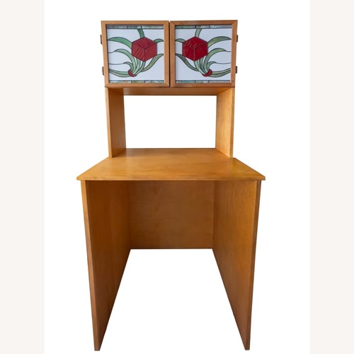 Used Handmade Stained Glass Kitchen Storage Cabinet for sale on AptDeco