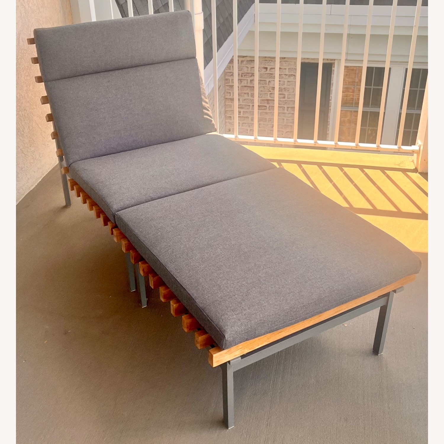 Blu Dot Perch Outdoor Lounger Chair and Ottoman - image-2