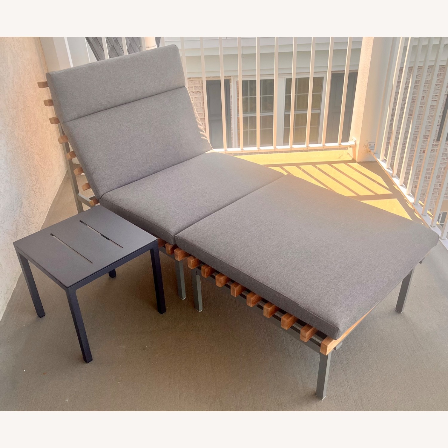 Blu Dot Perch Outdoor Lounger Chair and Ottoman - image-0