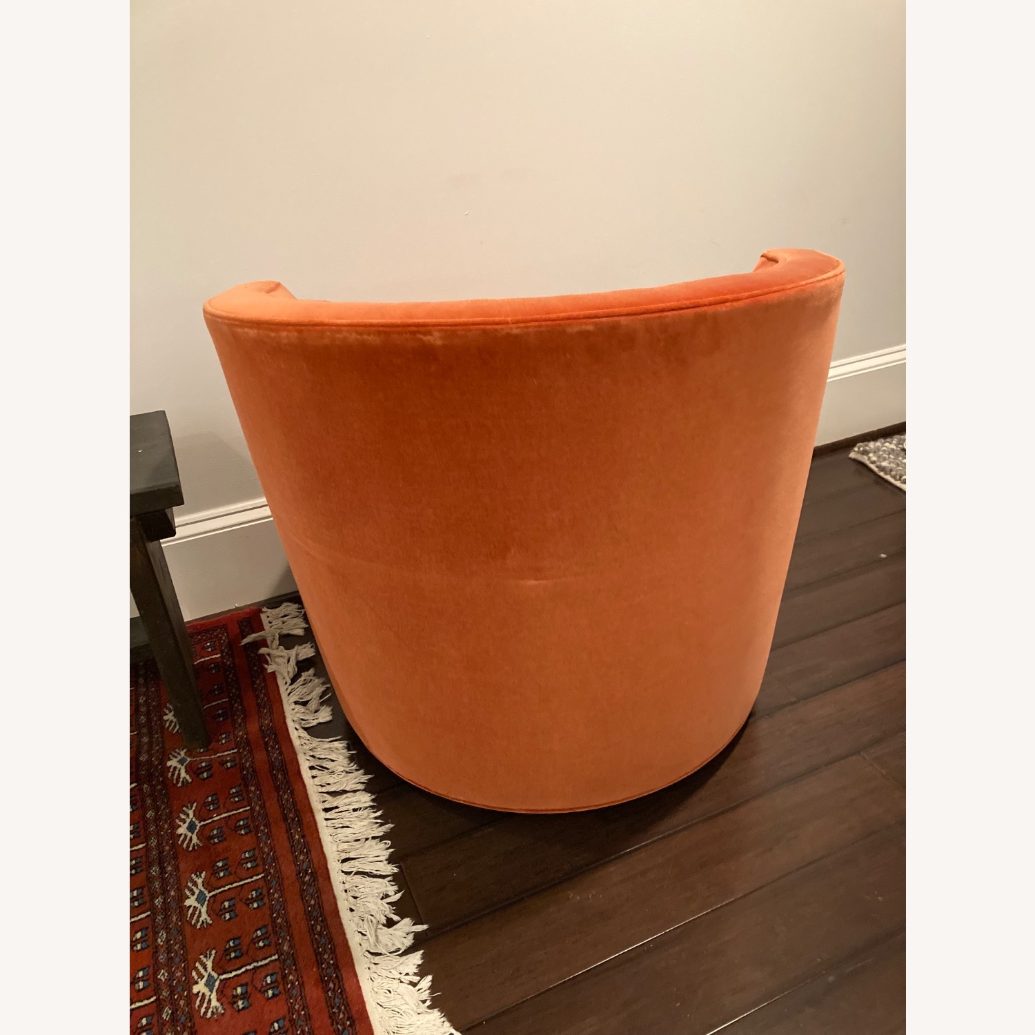 Orange Velvet Otis Swivel Chair - image-3