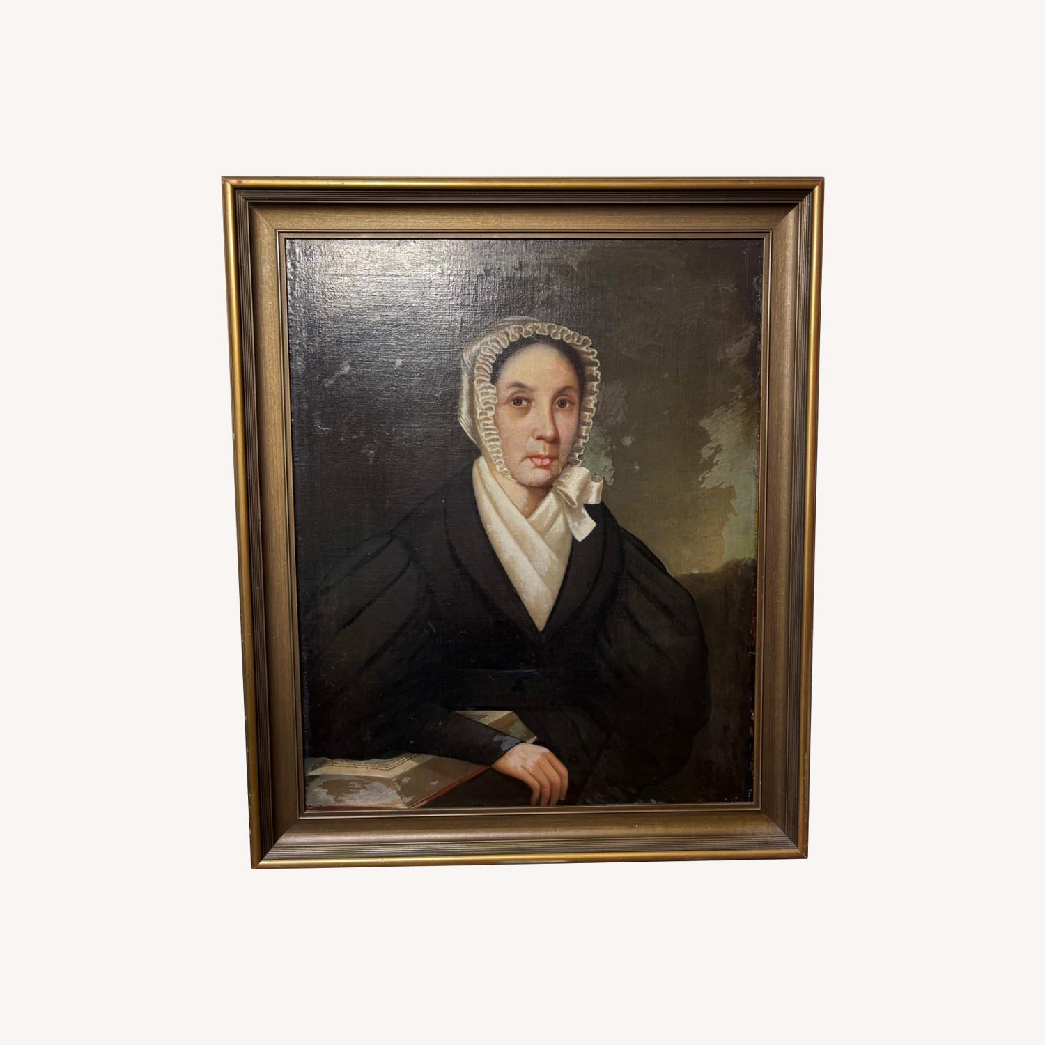 Antique English Victorian Oil Painting - image-0