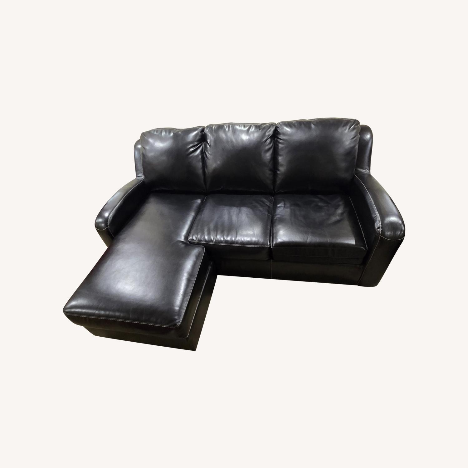 Ashley Devin Durablend Leather Sofa Chaise - image-0
