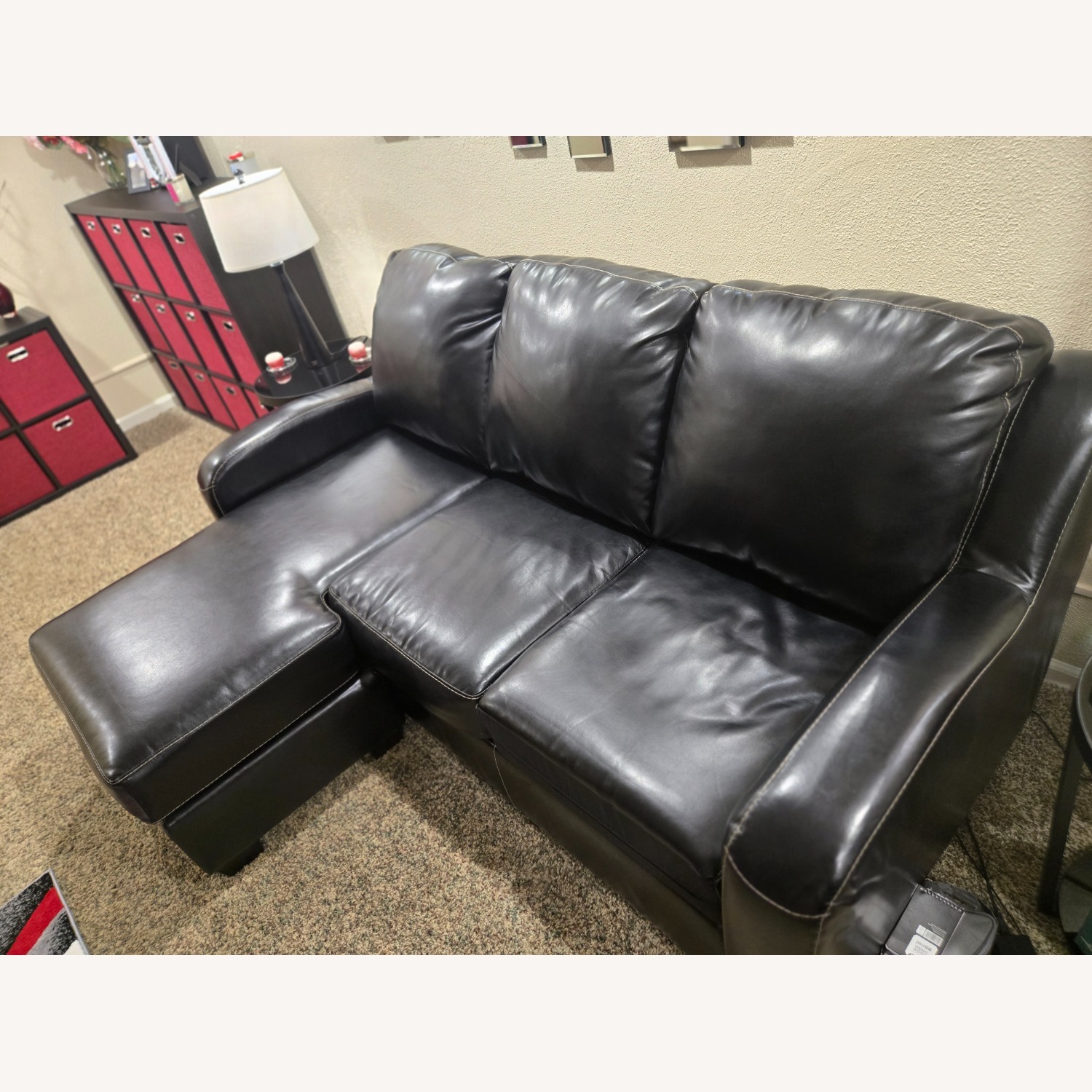 Ashley Devin Durablend Leather Sofa Chaise - image-8