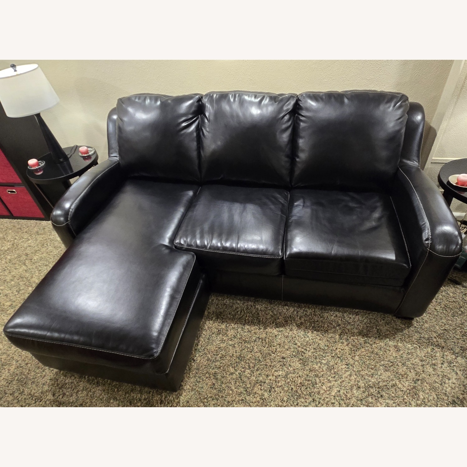 Ashley Devin Durablend Leather Sofa Chaise - image-2