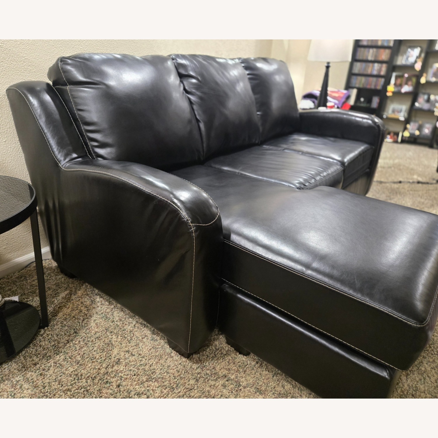 Ashley Devin Durablend Leather Sofa Chaise - image-7