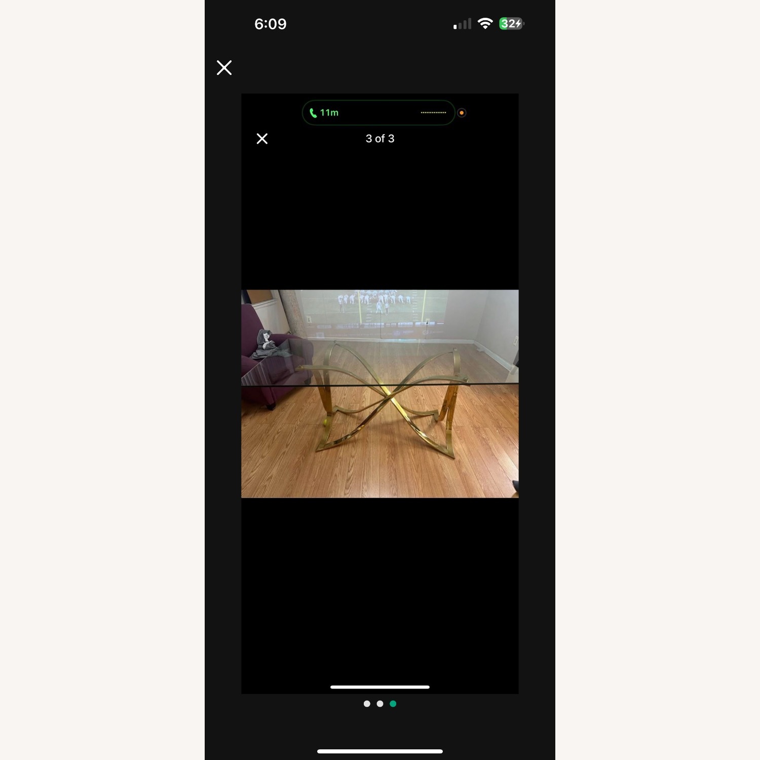 Modern Gold Base Glass Dining Table Seats 6–8 - image-2