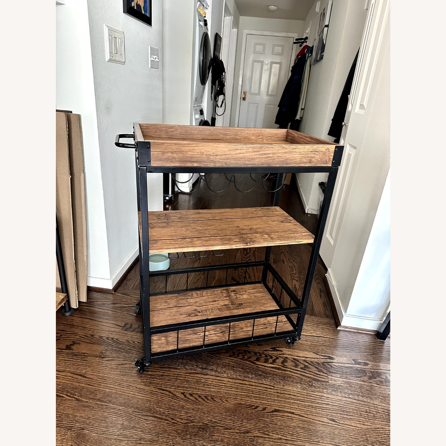 Vintage Style Wood/Metal Trolley - image-3