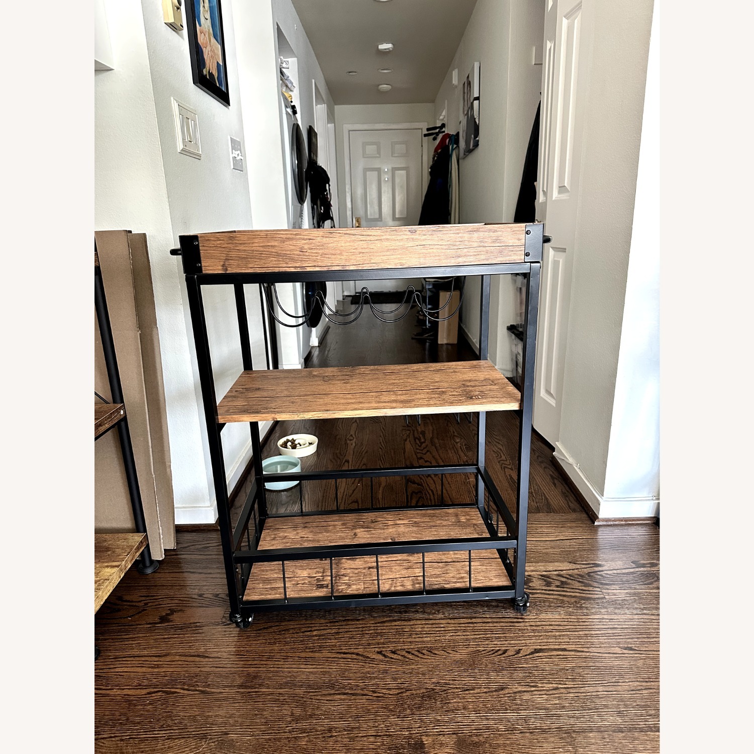 Vintage Style Wood/Metal Trolley - image-1