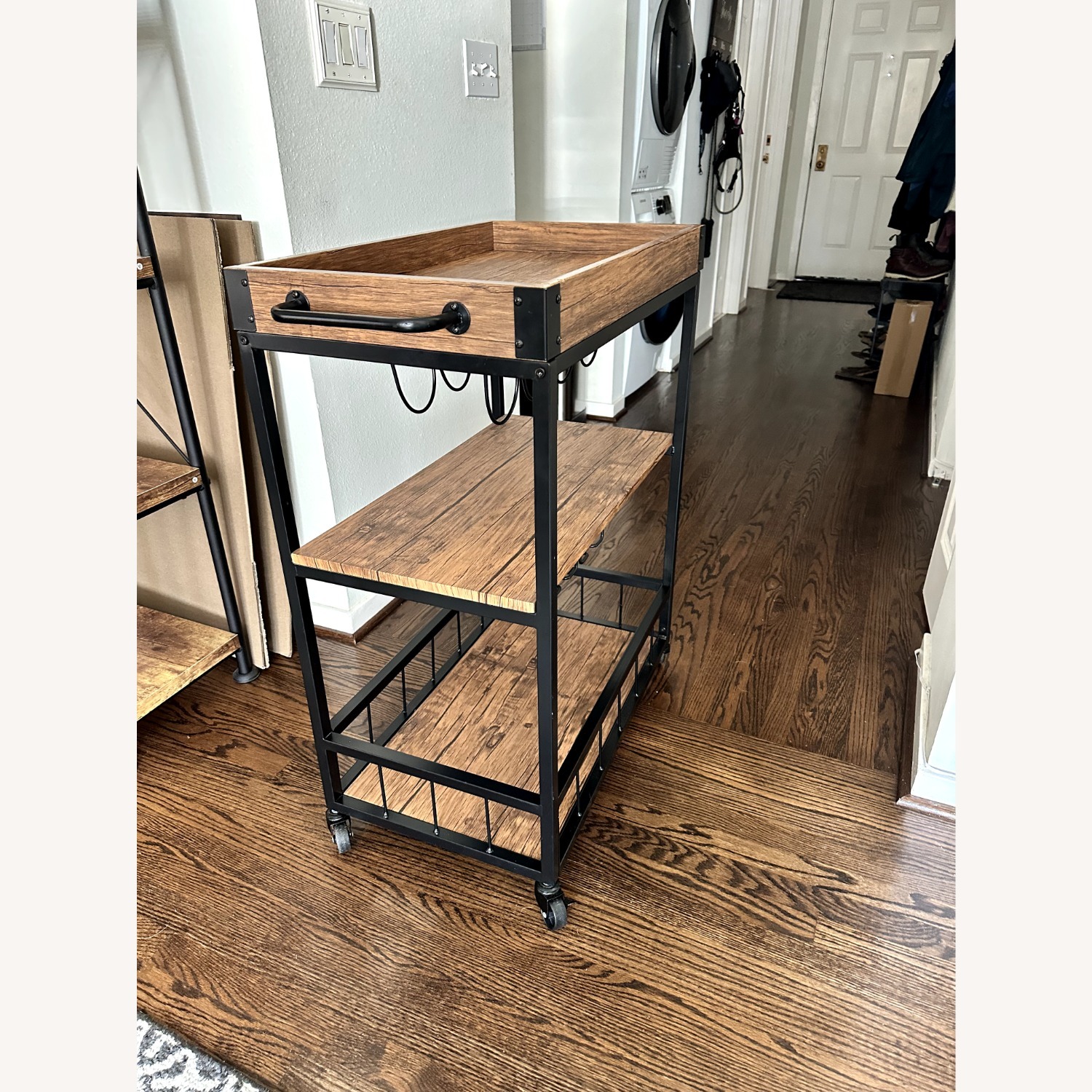 Vintage Style Wood/Metal Trolley - image-2