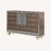 Michael Amini Brown Crystal Croc Dresser 