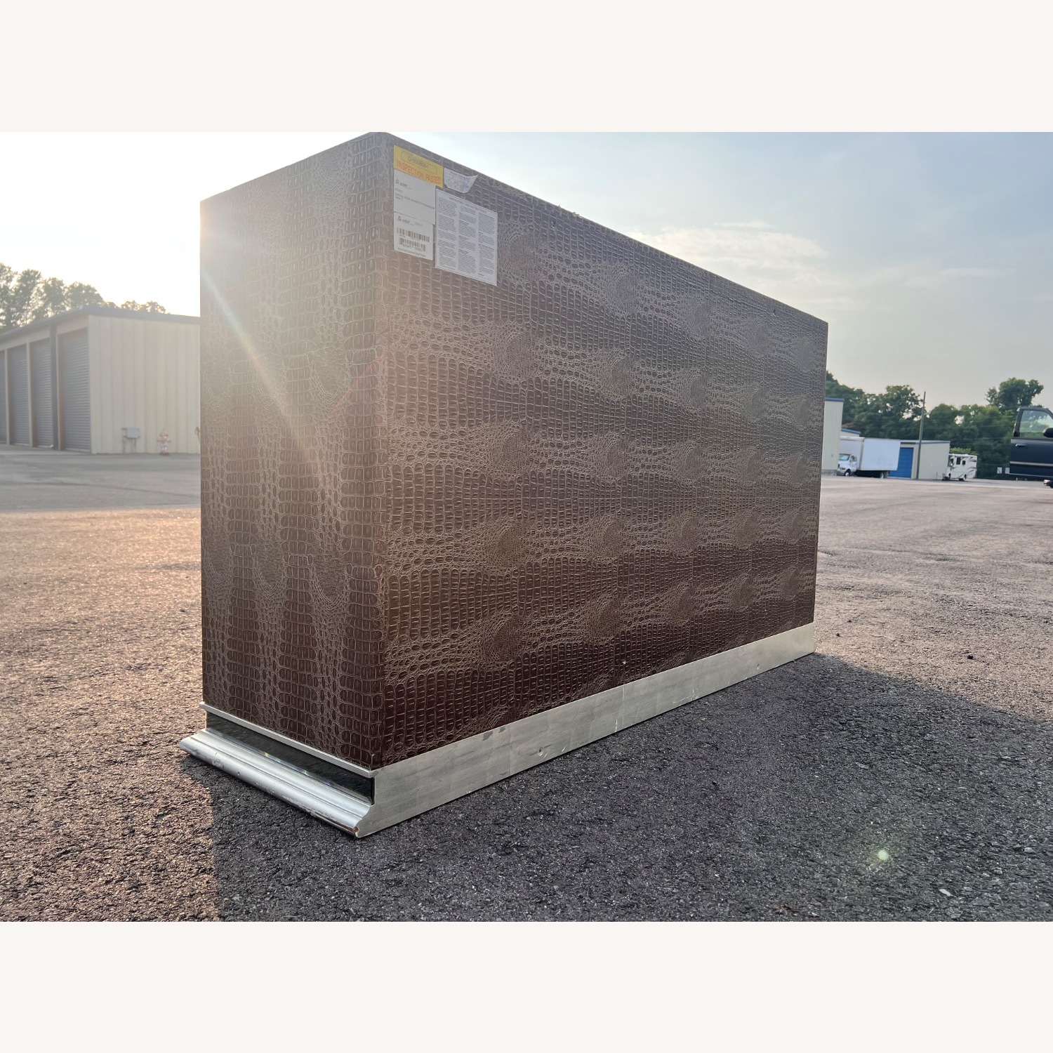 Michael Amini Brown Crystal Croc Dresser  - image-4