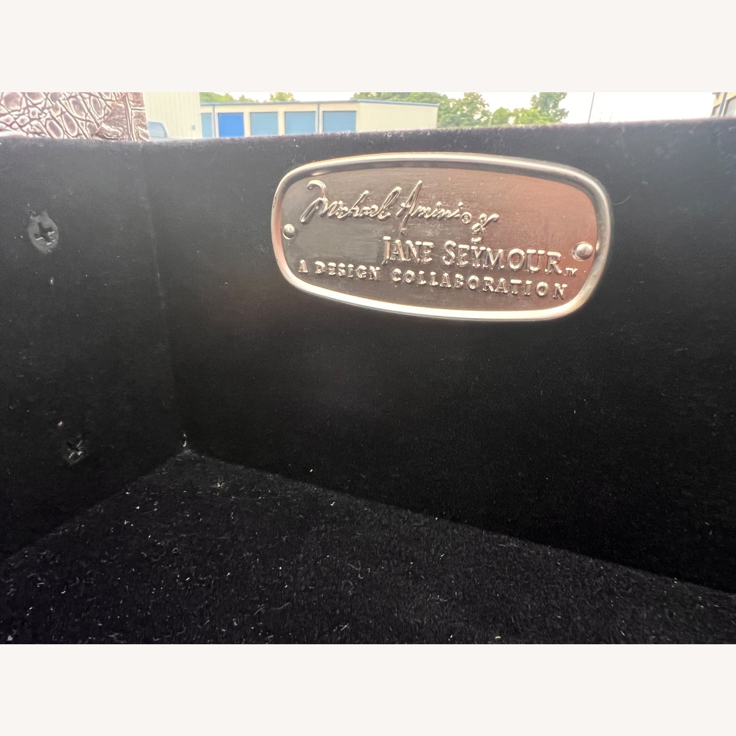 Michael Amini Brown Crystal Croc Dresser  - image-8