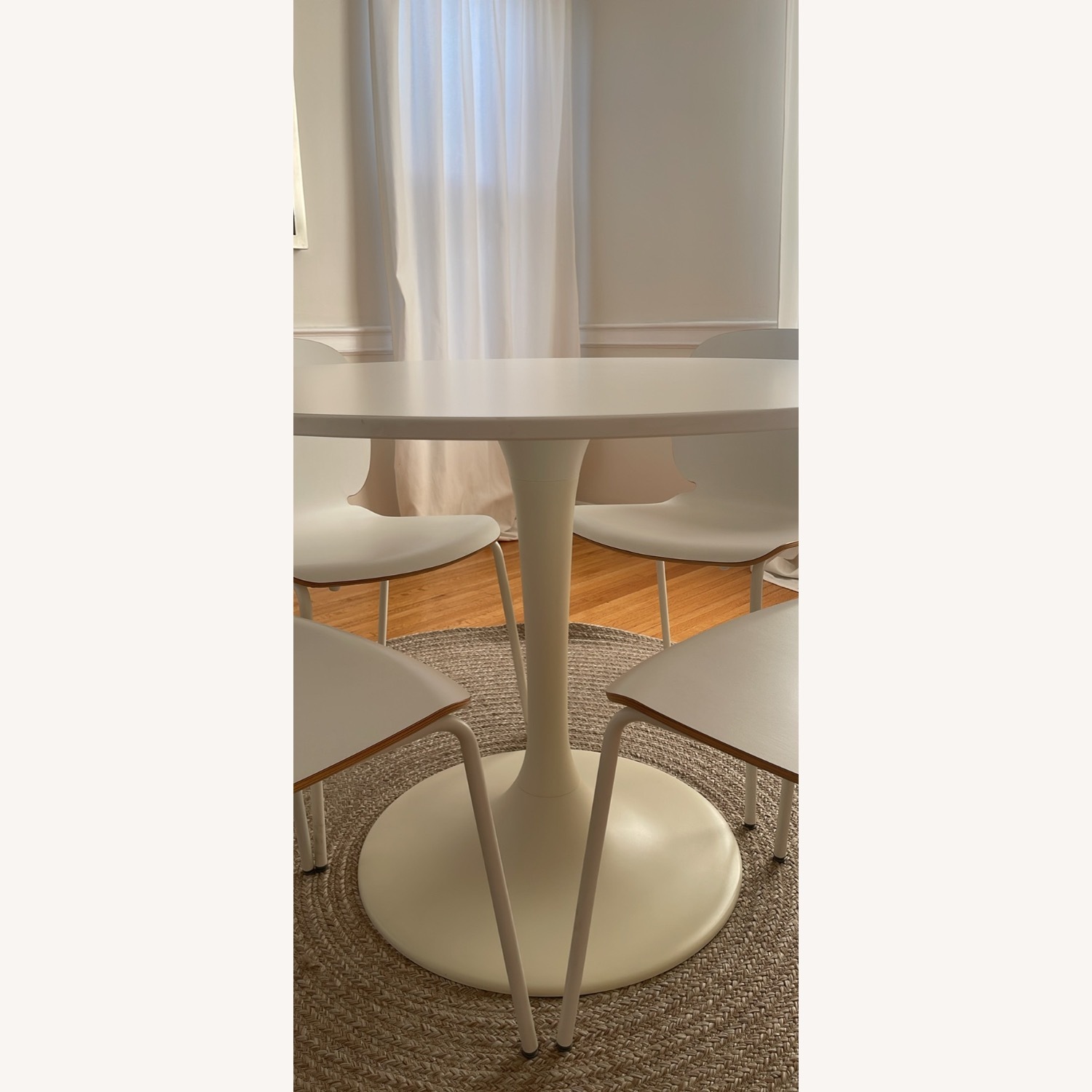 IKEA Docksta White Dining Table With Chairs - image-5
