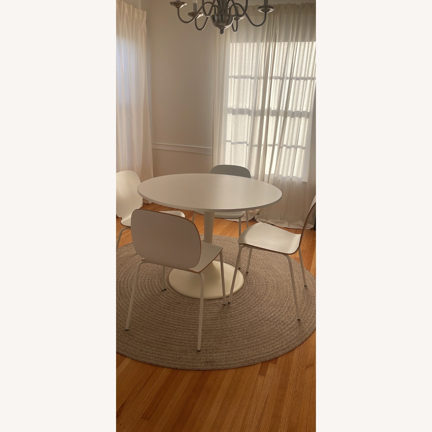 IKEA Docksta White Dining Table With Chairs - image-3