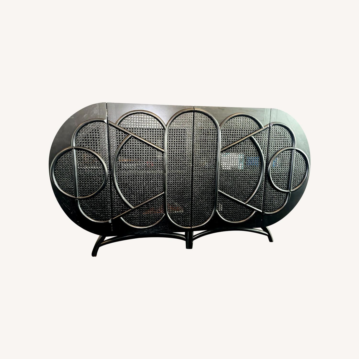 Ofira Black Detailed Credenza - image-0