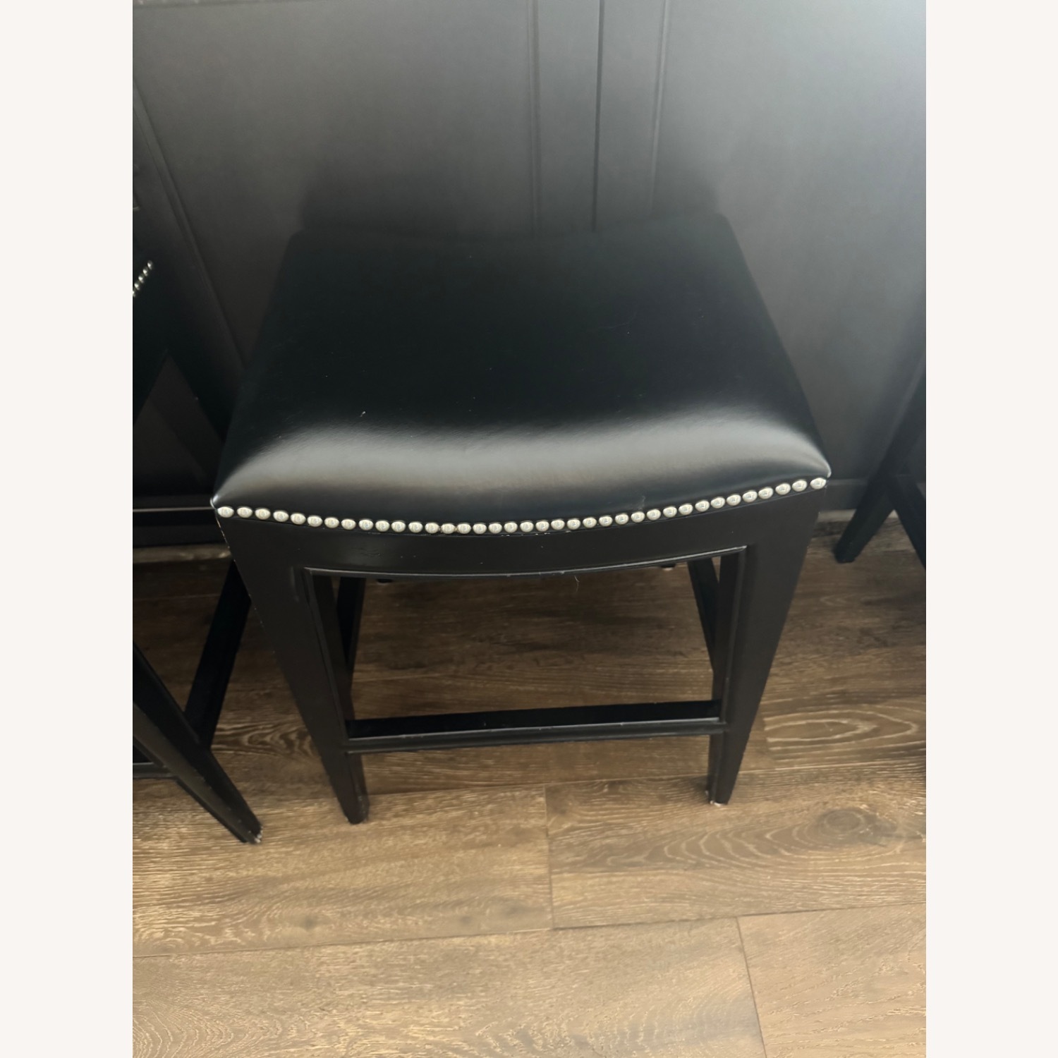 Three Bar Stools With Leather Seats - image-4