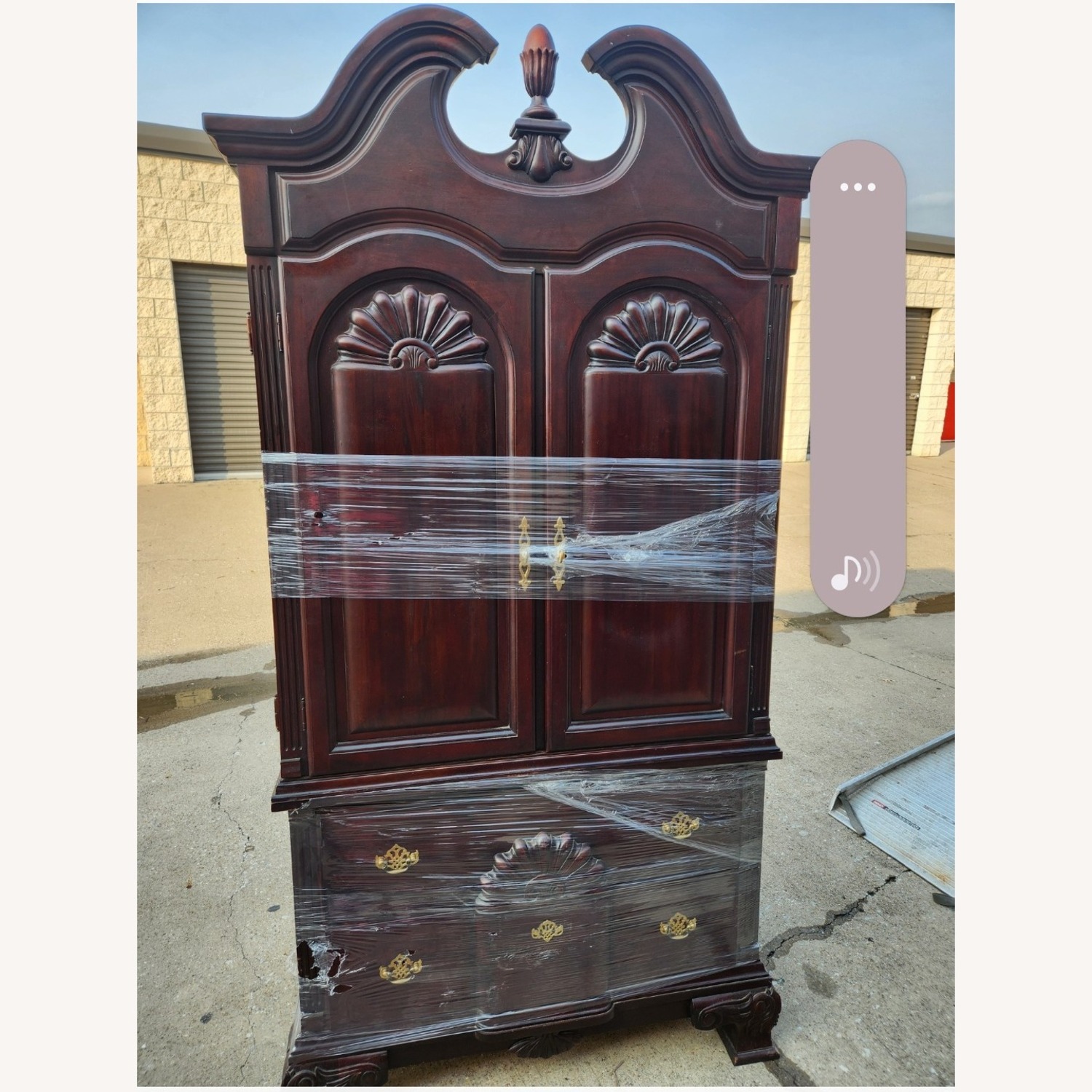 Cherry Wood Amoire - image-1