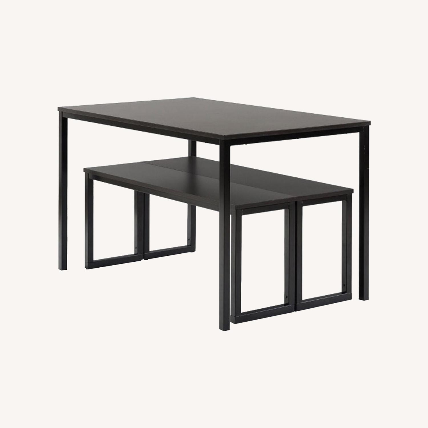 Dining Table with Two Benches - image-0