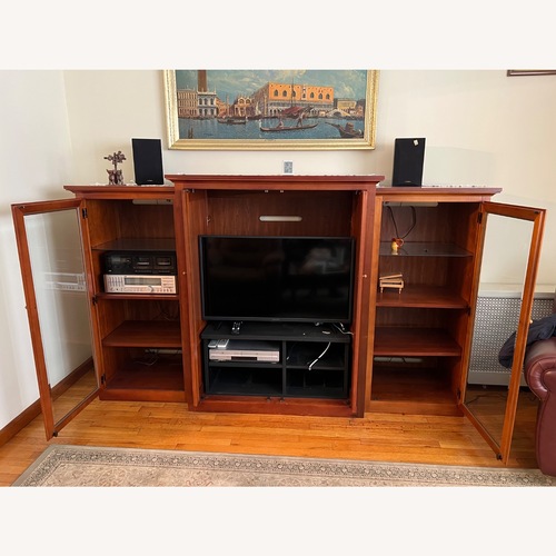 Used Thomasville Cherry Wood Entertainment Center for sale on AptDeco