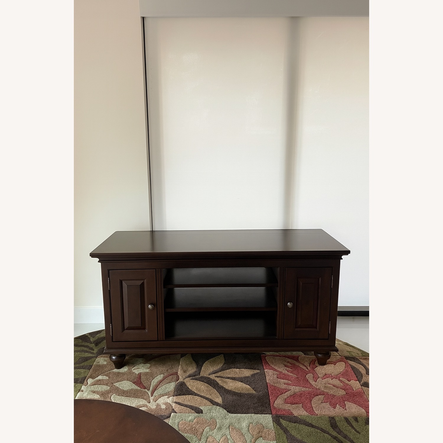 Kincaid Wide Dark Wood TV Console - image-3