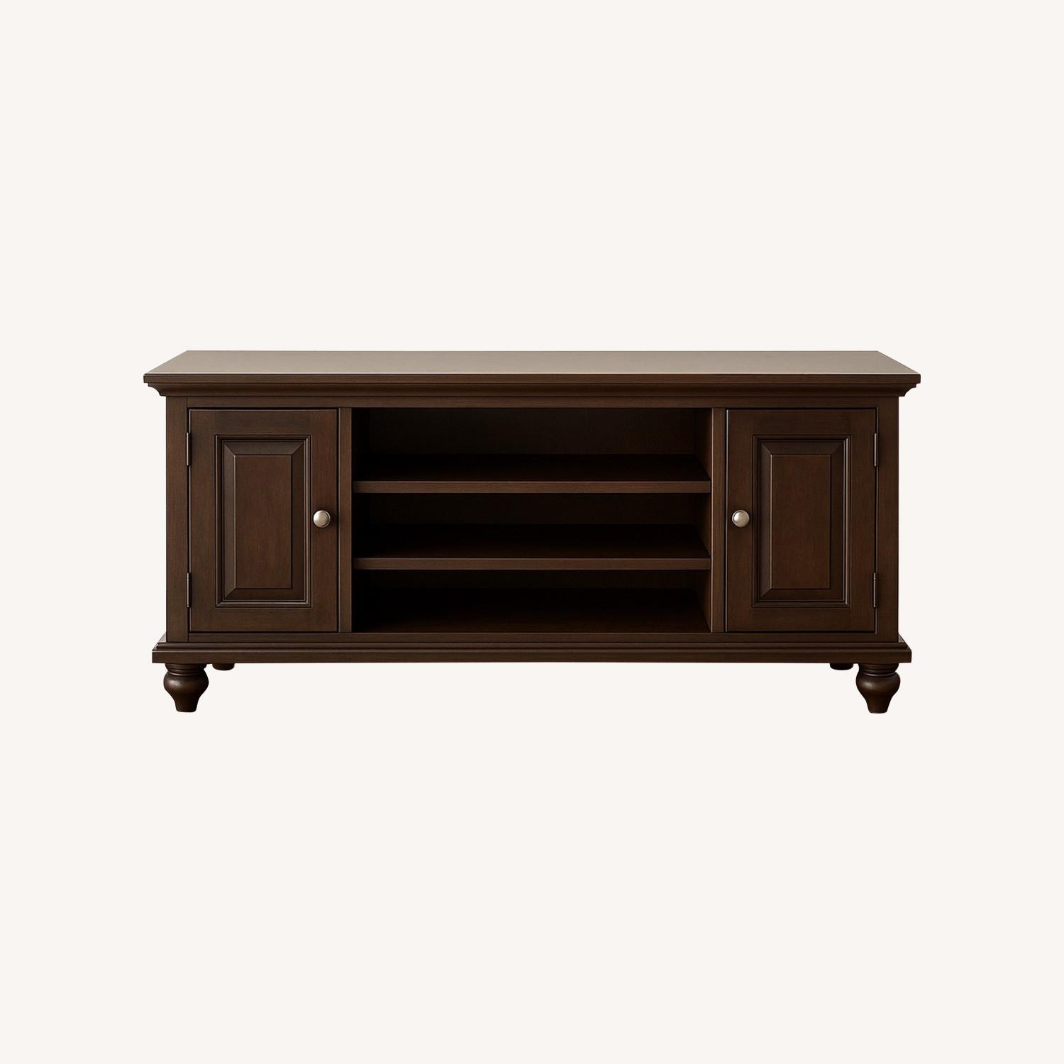 Kincaid Wide Dark Wood TV Console - image-0