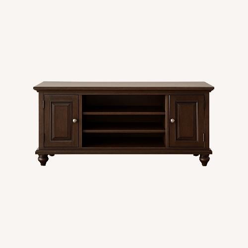 Used Kincaid Wide Dark Wood TV Console for sale on AptDeco