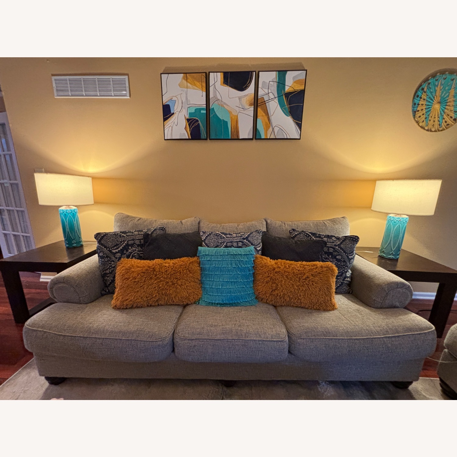 Ashley Furniture Akinlane Gray 3 Seater Sofa - image-1