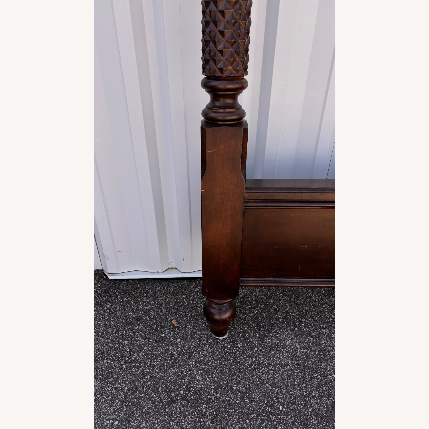 Vintage Four Poster Mahogany Queen Bed - image-8