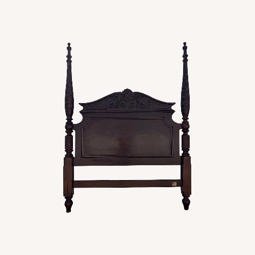 Used Vintage Four Poster Mahogany Queen Bed for sale on AptDeco