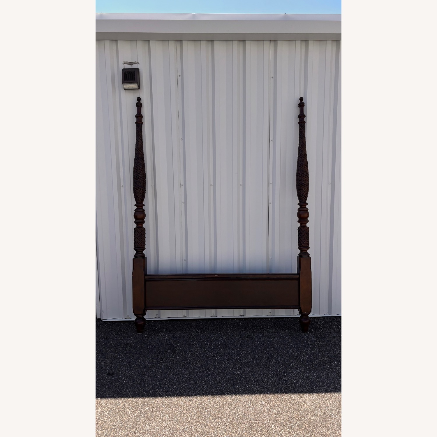 Vintage Four Poster Mahogany Queen Bed - image-2