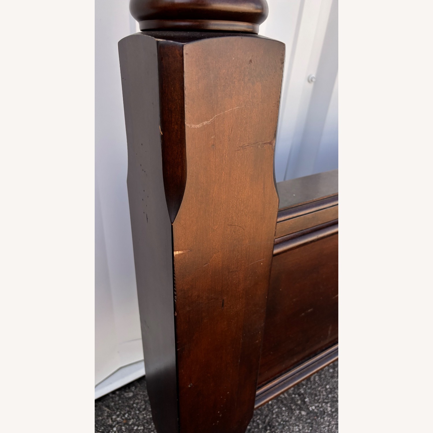 Vintage Four Poster Mahogany Queen Bed - image-5
