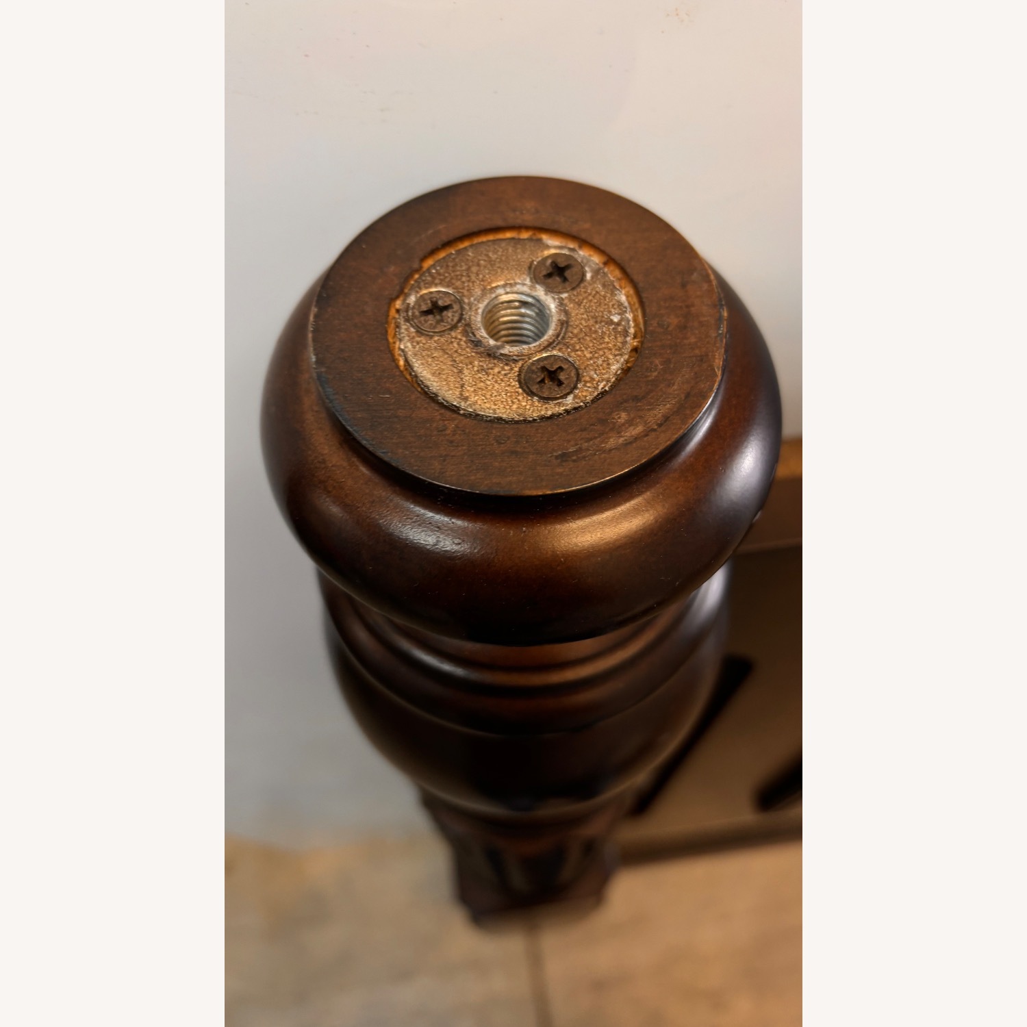 Vintage Four Poster Mahogany Queen Bed - image-10