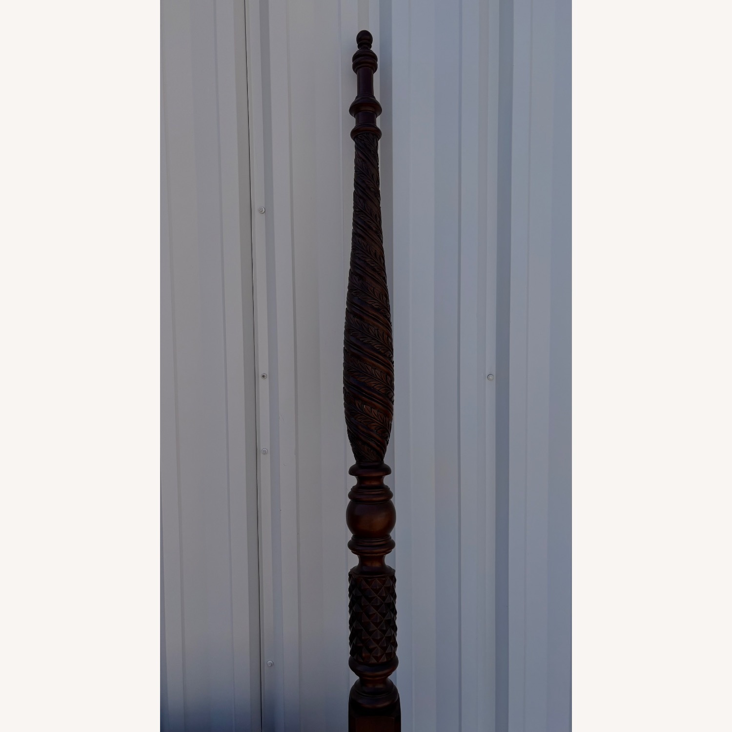 Vintage Four Poster Mahogany Queen Bed - image-3