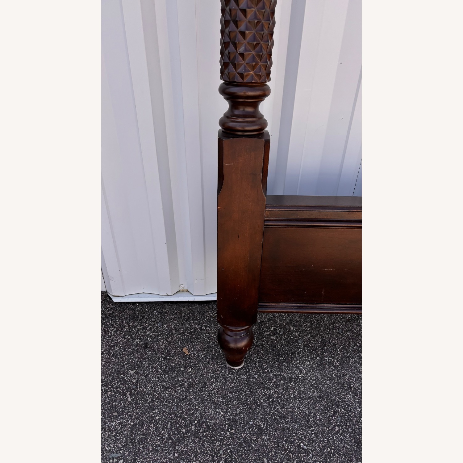 Vintage Four Poster Mahogany Queen Bed - image-6