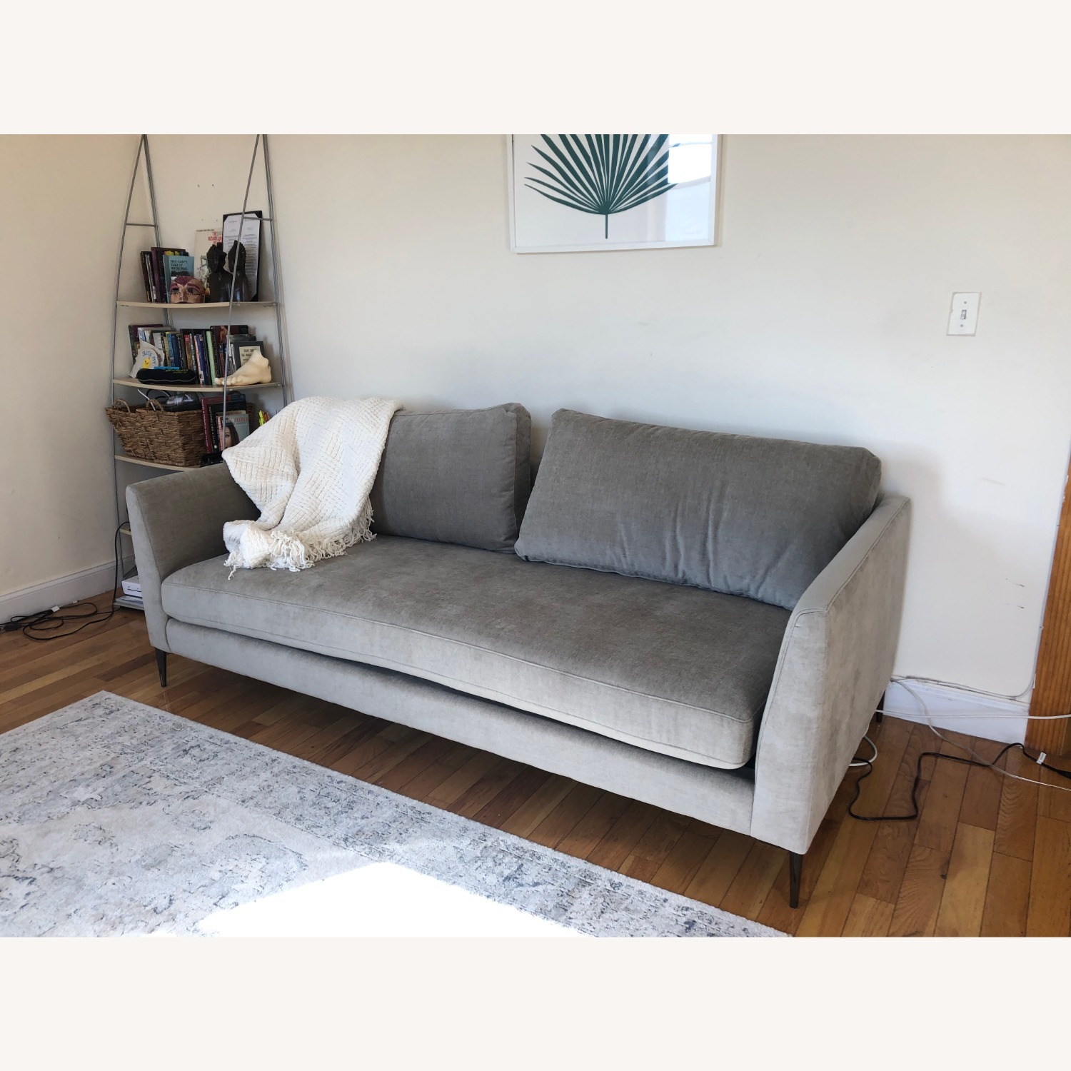 West Elm Grey Couch 87" - image-2