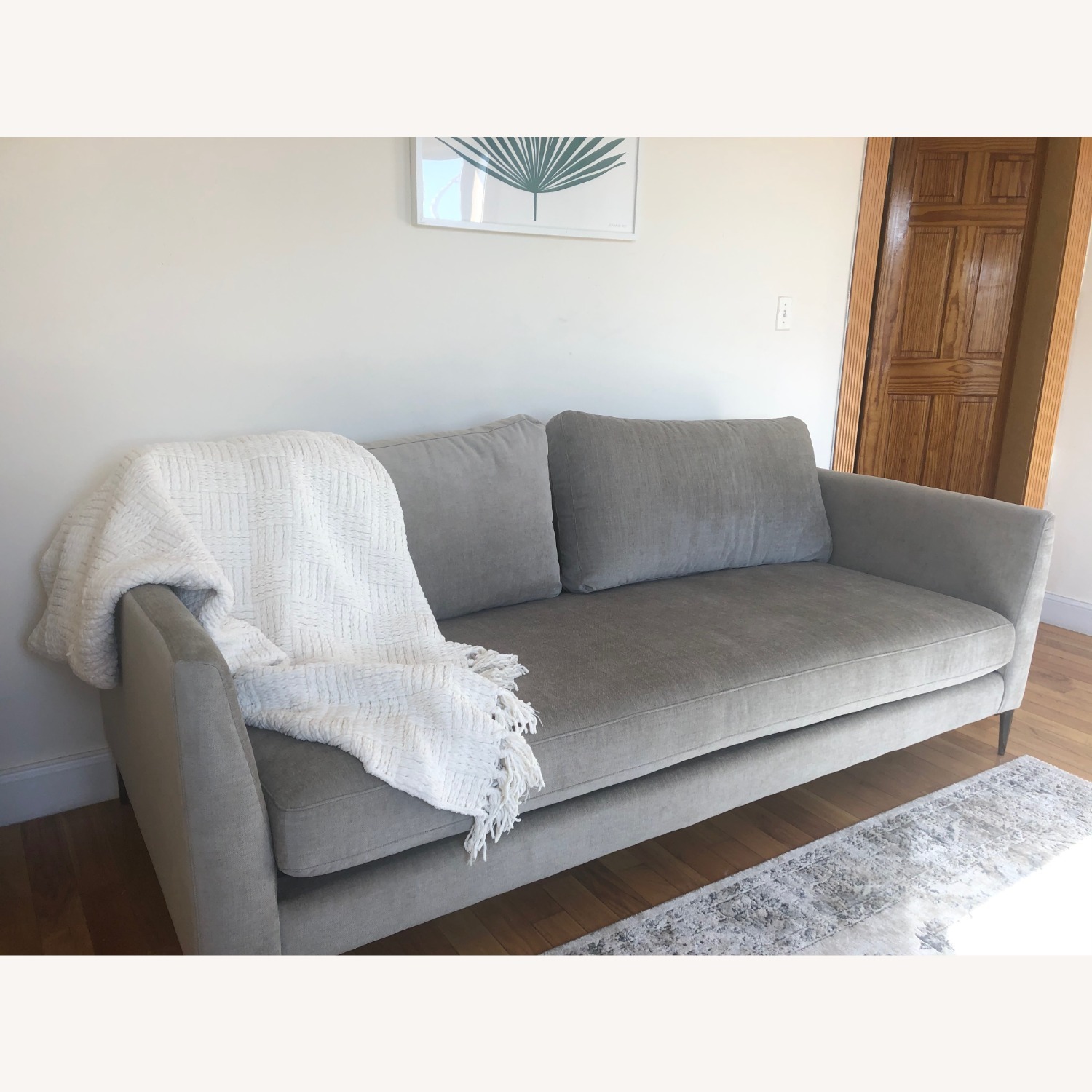 West Elm Grey Couch 87" - image-3