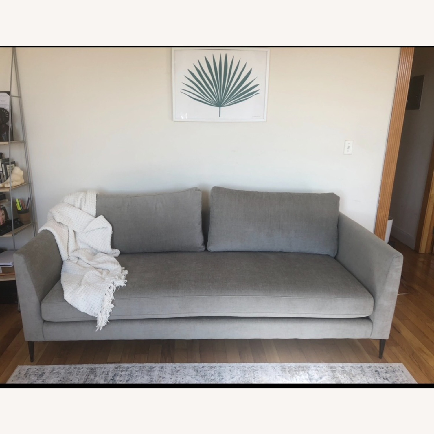 West Elm Grey Couch 87" - image-1