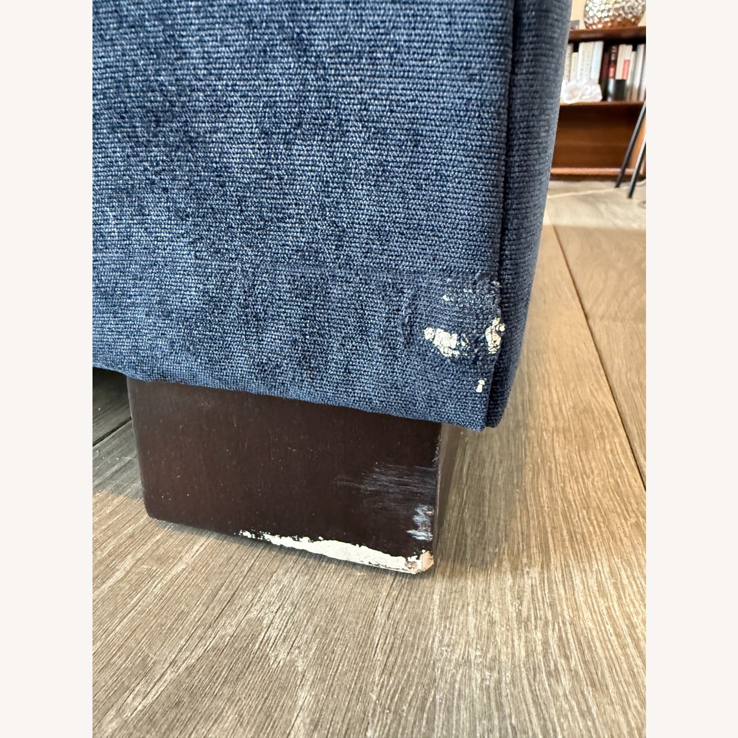 Mitchell Gold Navy Blue Velvet Sleeper Sofa - image-4