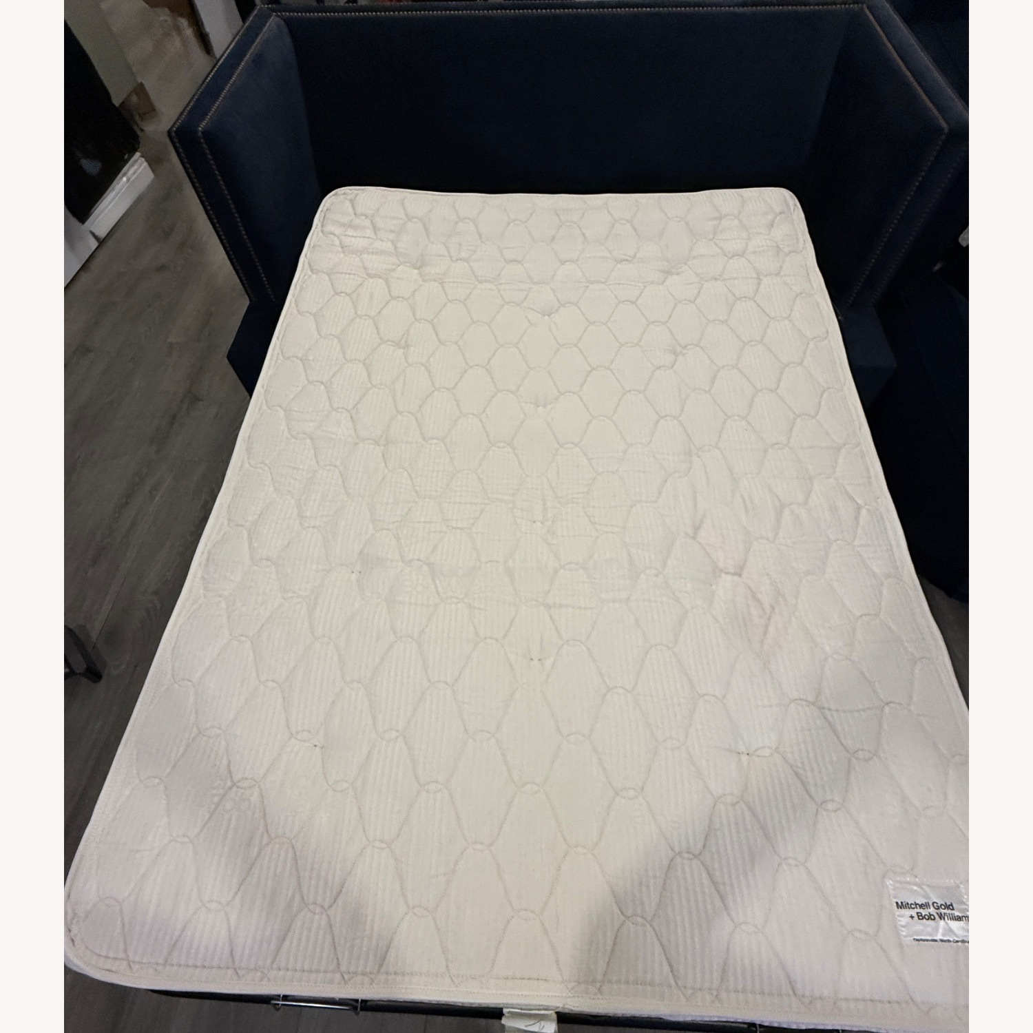 Mitchell Gold Navy Blue Velvet Sleeper Sofa - image-10