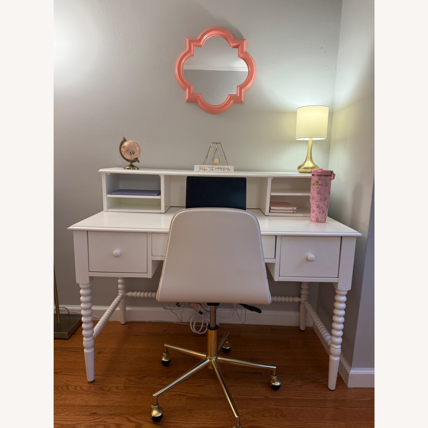 Crate & Kids Jenny Lind White Desk with Hutch - image-1