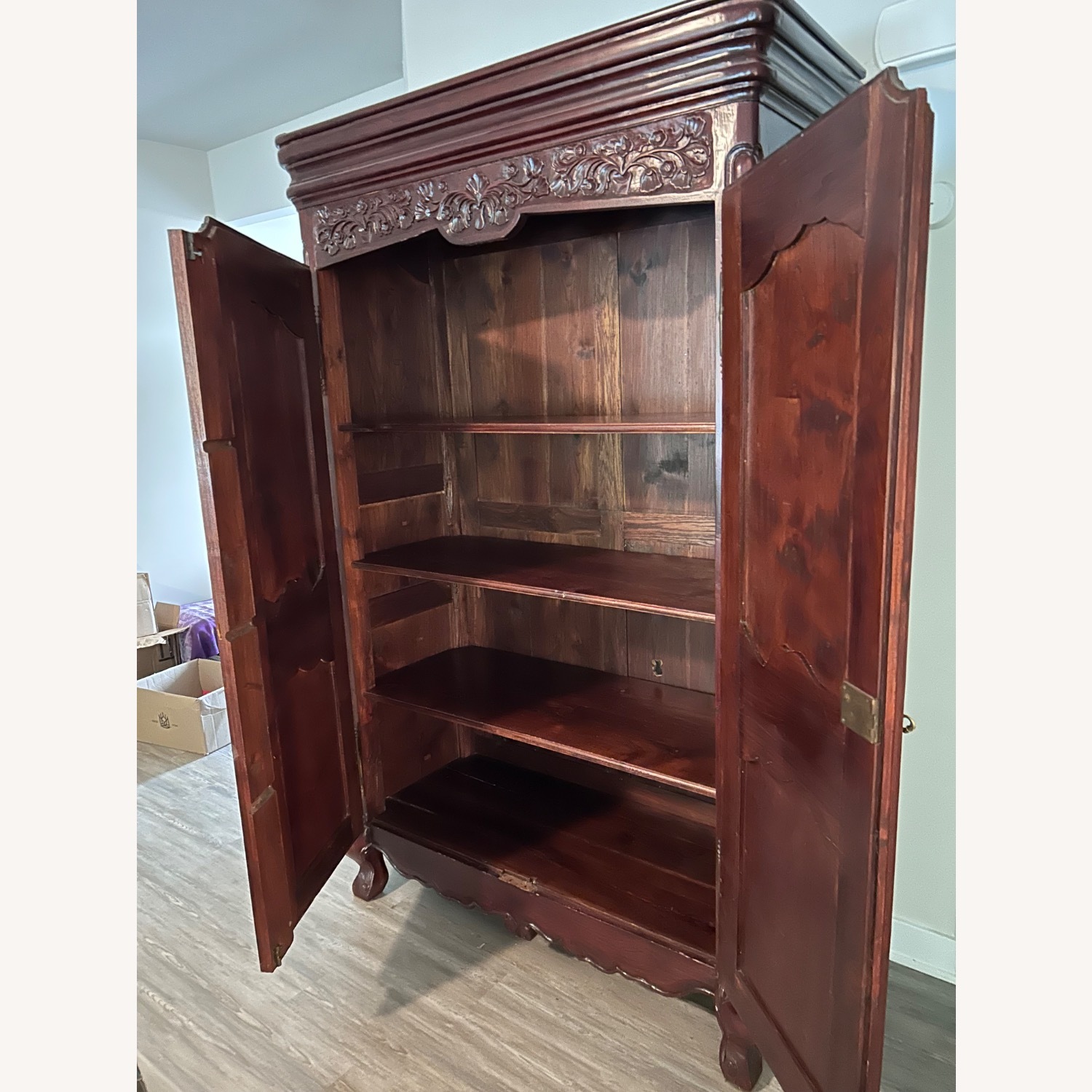 Solid Wood Country Armoire - image-4