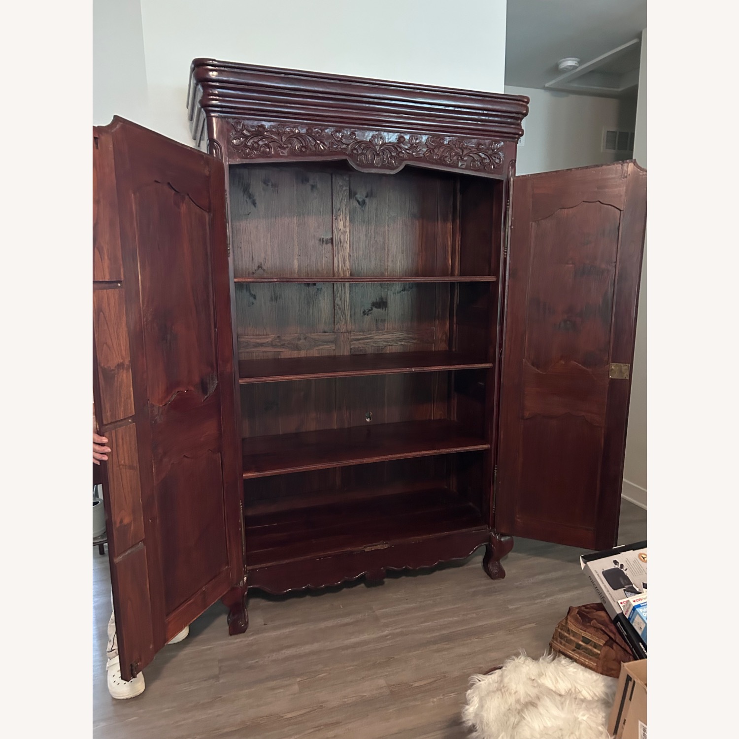 Solid Wood Country Armoire - image-2