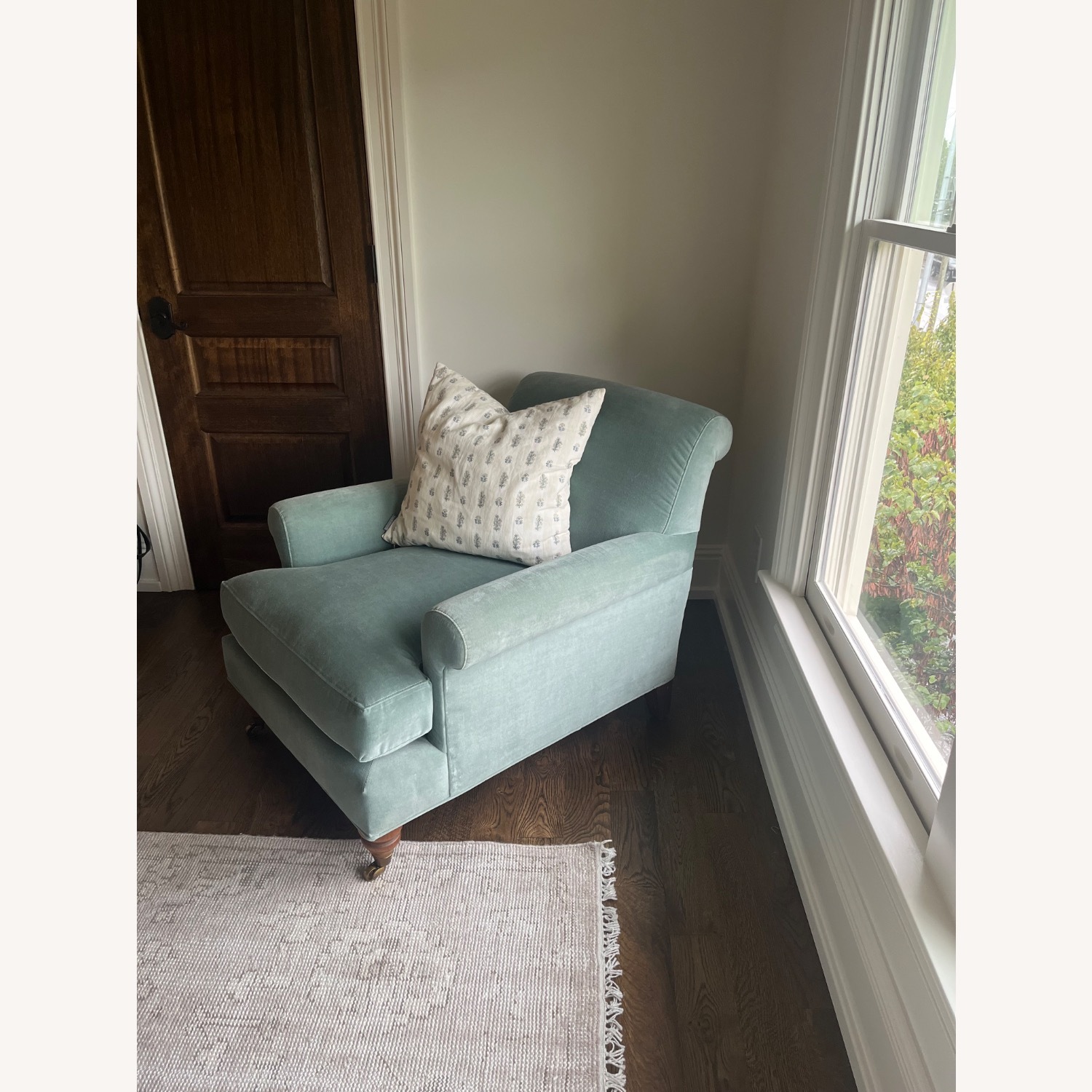 Anthropologie Custom Velvet Willoughby Chair - image-3