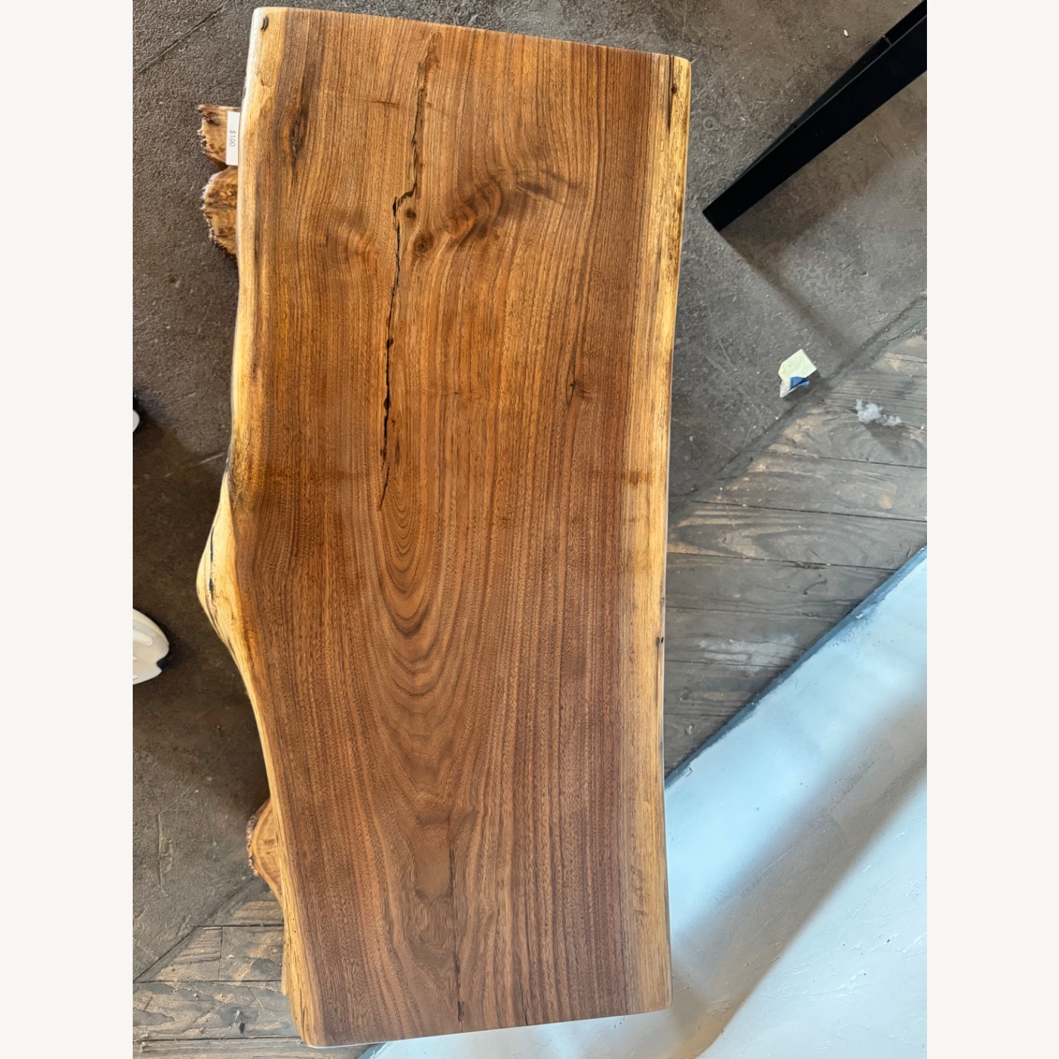 Handcrafted Live Edge Walnut Entryway Bench - image-4