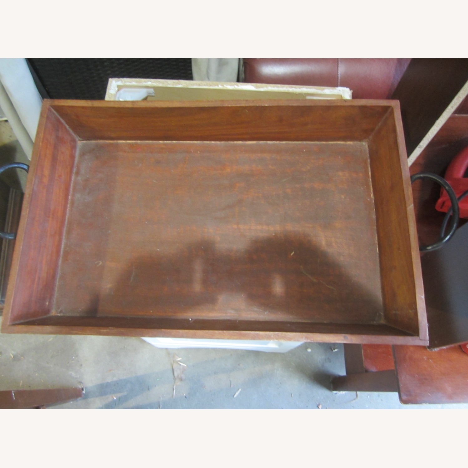 Vintage Rustic Wood Display Tray - image-2
